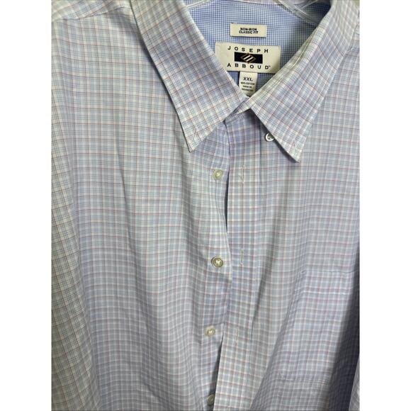 Joseph‎ Abboud Non-Iron Classic Fit Button Down Shirt XXL Cotton Preppy Work - Picture 6 of 6